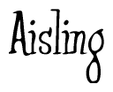 The image is of the word Aisling stylized in a cursive script.