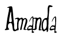The image is a stylized text or script that reads 'Amanda' in a cursive or calligraphic font.