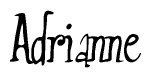 The image is of the word Adrianne stylized in a cursive script.
