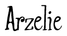 The image is a stylized text or script that reads 'Arzelie' in a cursive or calligraphic font.