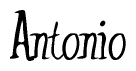 The image is a stylized text or script that reads 'Antonio' in a cursive or calligraphic font.