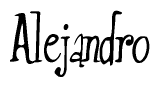 The image is of the word Alejandro stylized in a cursive script.