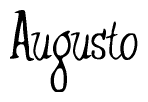 The image is of the word Augusto stylized in a cursive script.