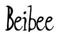 The image is a stylized text or script that reads 'Beibee' in a cursive or calligraphic font.