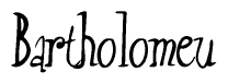 The image contains the word 'Bartholomeu' written in a cursive, stylized font.