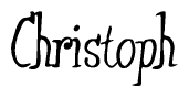 The image contains the word 'Christoph' written in a cursive, stylized font.