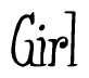 The image is of the word Girl stylized in a cursive script.
