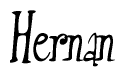 The image contains the word 'Hernan' written in a cursive, stylized font.