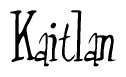 The image is of the word Kaitlan stylized in a cursive script.