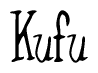 The image is of the word Kufu stylized in a cursive script.