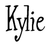 The image contains the word 'Kylie' written in a cursive, stylized font.