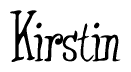 The image contains the word 'Kirstin' written in a cursive, stylized font.