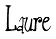 The image contains the word 'Laure' written in a cursive, stylized font.
