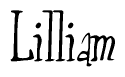 The image is of the word Lilliam stylized in a cursive script.