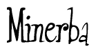 The image contains the word 'Minerba' written in a cursive, stylized font.