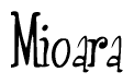 The image contains the word 'Mioara' written in a cursive, stylized font.