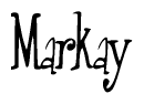 The image is a stylized text or script that reads 'Markay' in a cursive or calligraphic font.