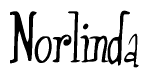 The image is a stylized text or script that reads 'Norlinda' in a cursive or calligraphic font.