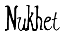 The image contains the word 'Nukhet' written in a cursive, stylized font.