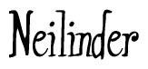 The image is a stylized text or script that reads 'Neilinder' in a cursive or calligraphic font.