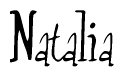 The image is a stylized text or script that reads 'Natalia' in a cursive or calligraphic font.