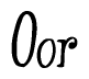The image is of the word Oor stylized in a cursive script.
