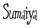 The image contains the word 'Sumaiya' written in a cursive, stylized font.