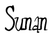 The image is a stylized text or script that reads 'Sunan' in a cursive or calligraphic font.