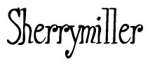 The image is a stylized text or script that reads 'Sherrymiller' in a cursive or calligraphic font.