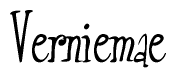 The image is a stylized text or script that reads 'Verniemae' in a cursive or calligraphic font.