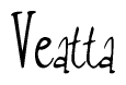 The image is of the word Veatta stylized in a cursive script.