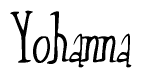 The image is a stylized text or script that reads 'Yohanna' in a cursive or calligraphic font.