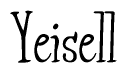 The image contains the word 'Yeisell' written in a cursive, stylized font.