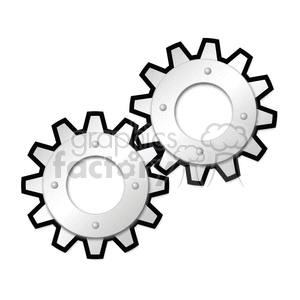 clipart - two gears.