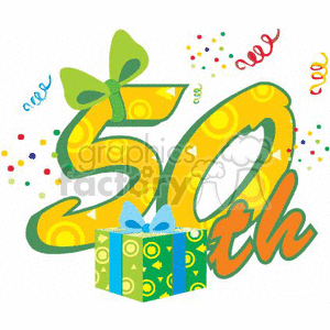 50th birthday  clipart. Commercial use image # 369084