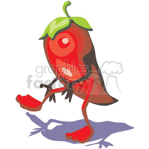 Dancing chili pepper clipart. Royalty-free image # 369820