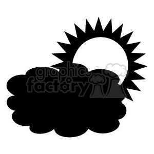 vector vinyl-ready vinyl ready black white geography nature natural cloud clouds sun partly cloudy weather