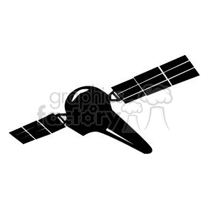 Satellite floating in space clipart.