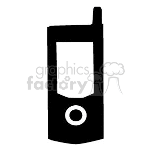 black and white cell phone clipart. Commercial use image # 371507
