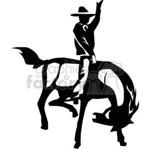 vector vinyl-ready vinyl ready clip art images graphics signage cowboy cowboys west western rodeo rodeos horse horses black+white