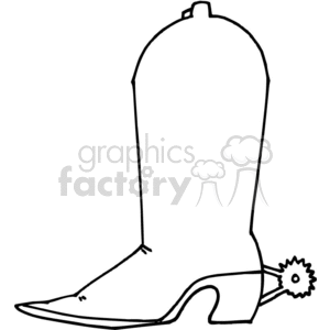 black and white cowboy boots clipart. Commercial use image # 372110