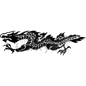 horizintal dragons 038 clipart. Commercial use image # 372689