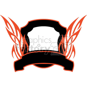 flaming template 087 clipart. Commercial use image # 372818