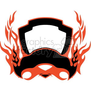 flaming template 012 clipart. Royalty-free image # 372823