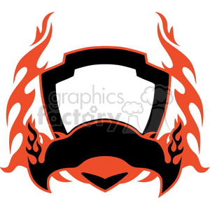 flaming template 052 clipart. Commercial use image # 372833