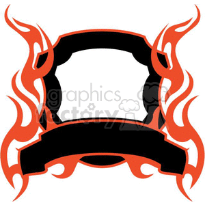 flaming template 042 clipart. Commercial use image # 372903