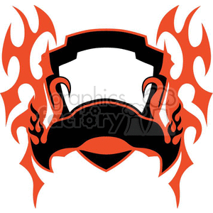 flaming template 047 clipart. Commercial use image # 372908