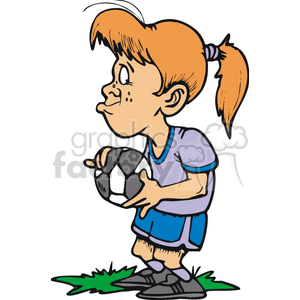 Female soccer player. clipart. Royalty-free image # 169786