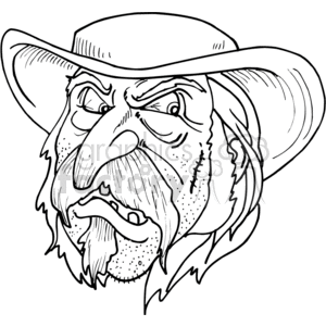 clipart - cowboy drawing.