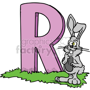 vector alphabet alphabets cartoon funny letter letters rabbit rabbits bunny bunnies r